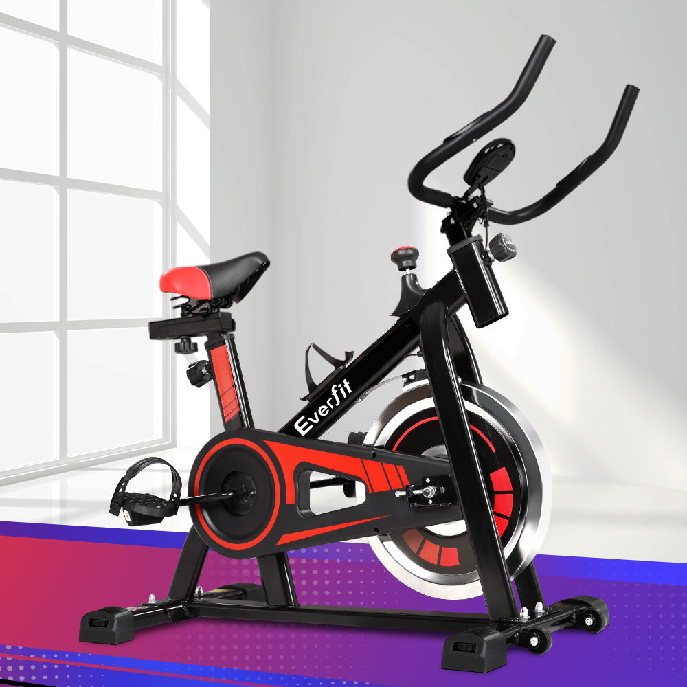 Everfit Spin Bike Exercise Bike Flywheel Cycling Home Gym Fitness 120kg