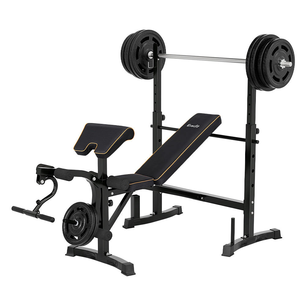 Everfit Weight Bench 10 in 1 Bench Press Home Gym Station 330kg Capacity