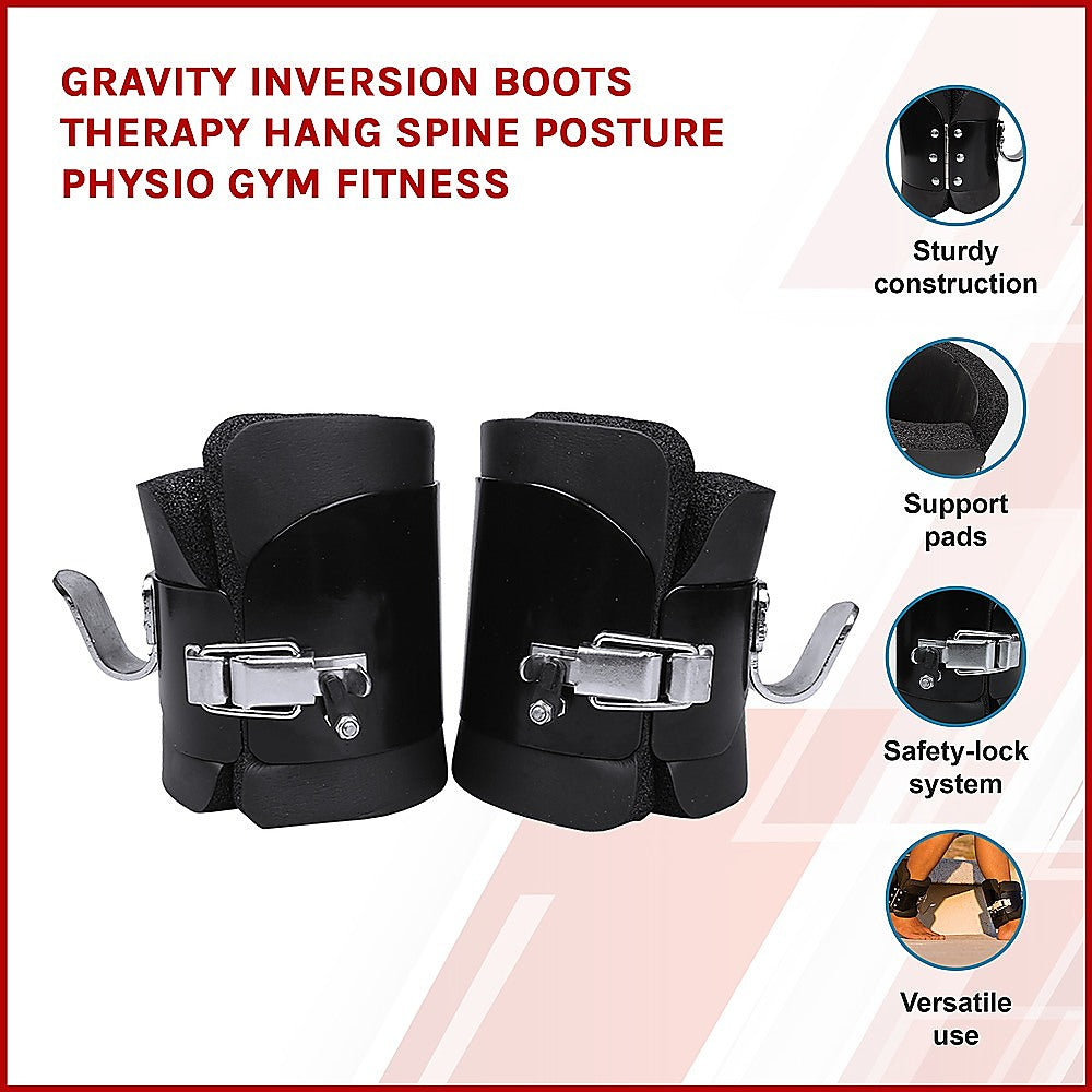 Gravity Inversion Boots Therapy Hang Spine Posture Physio Gym Fitness