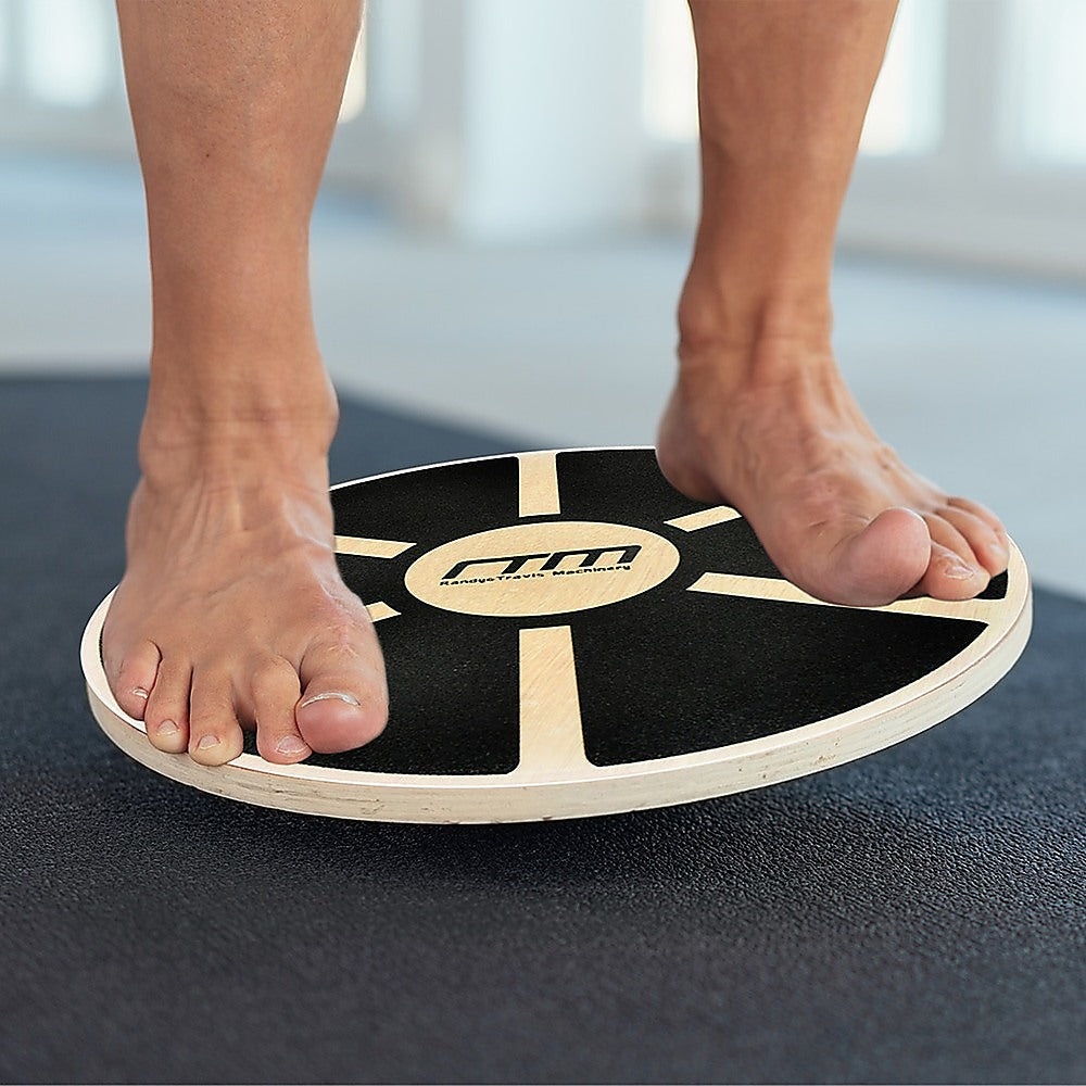 Heavy Duty 15.5 Wooden Balance Board with Non-Slip Pad Fitness"