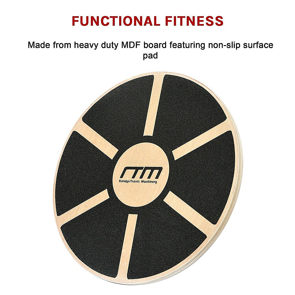 Heavy Duty 15.5 Wooden Balance Board with Non-Slip Pad Fitness"