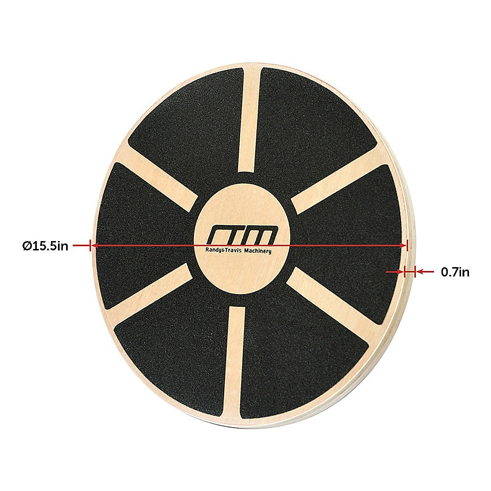 Heavy Duty 15.5 Wooden Balance Board with Non-Slip Pad Fitness"